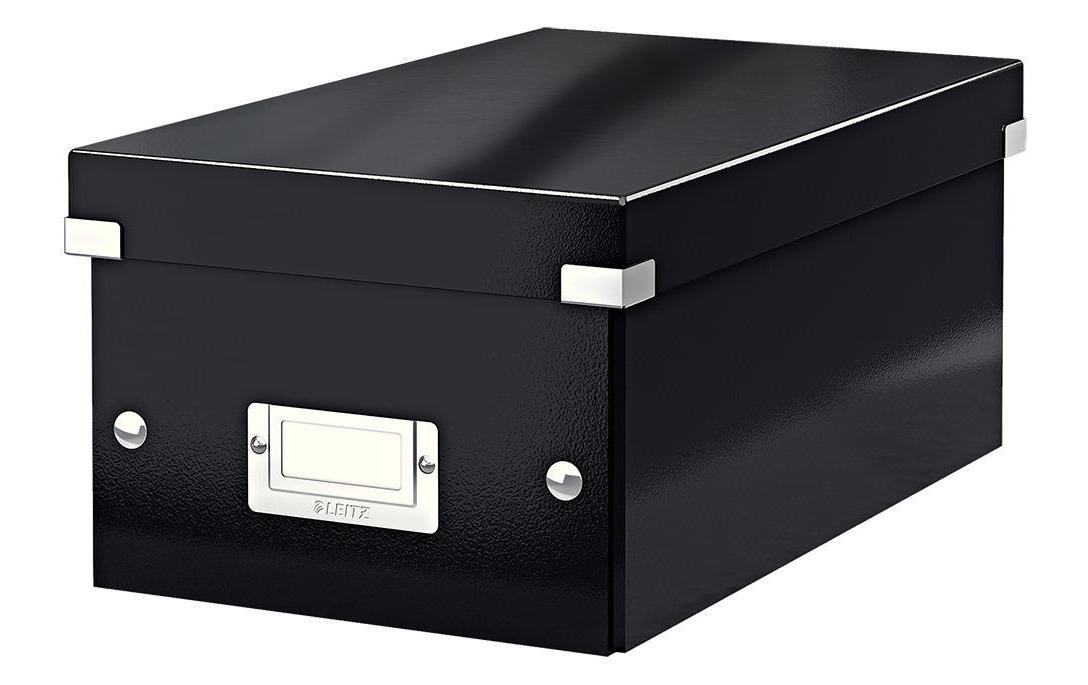 Leitz Click&Store WOW CD/DVD-Aufbewahrung 22 DVDs – schwarz, PP, B 206 × H 147 × T 352 mm