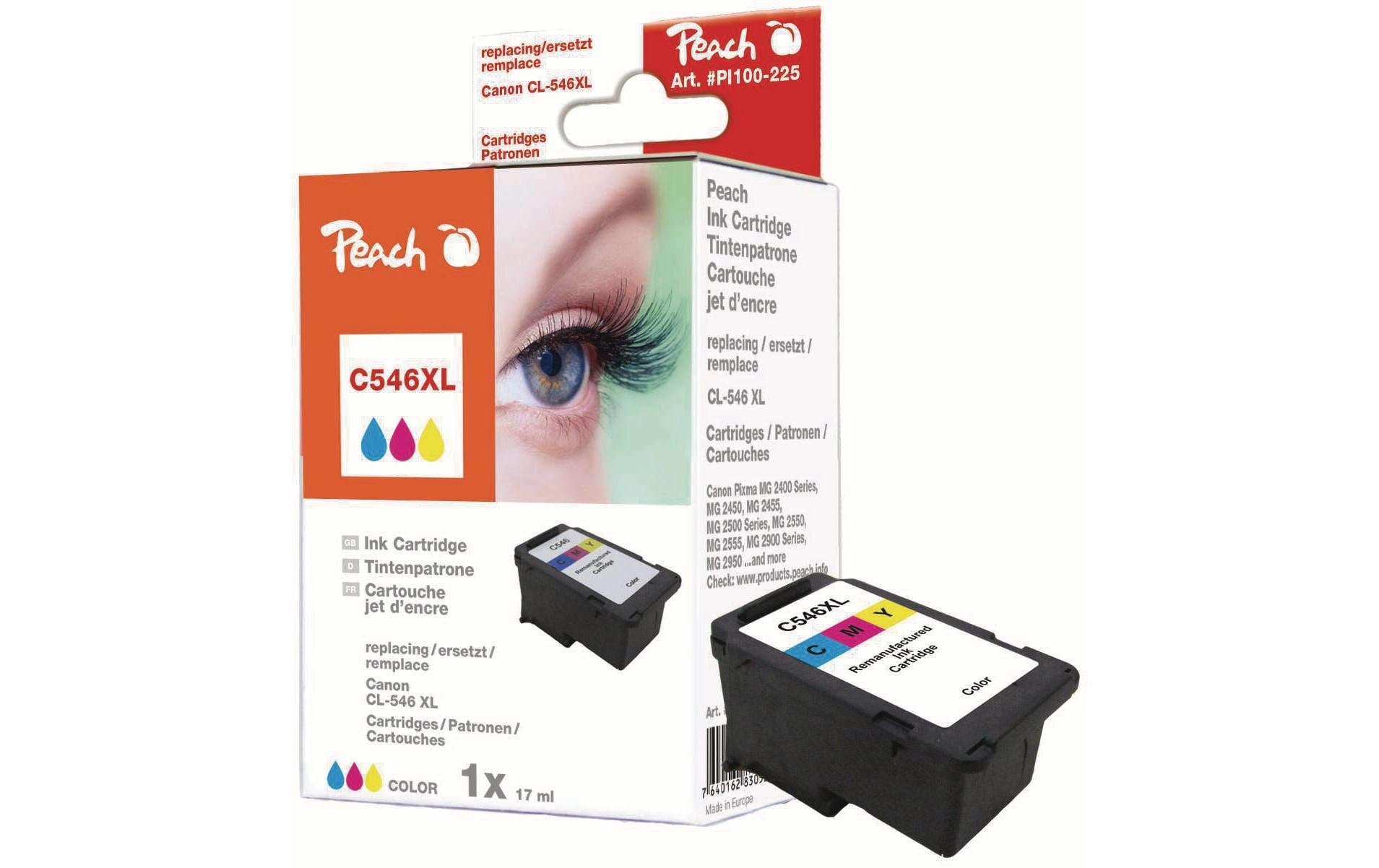Peach CL-546XL Dreifarbig Tintenpatrone (Kompatibel) – 545 Seiten – für Canon Pixma IP 2800/2850 …