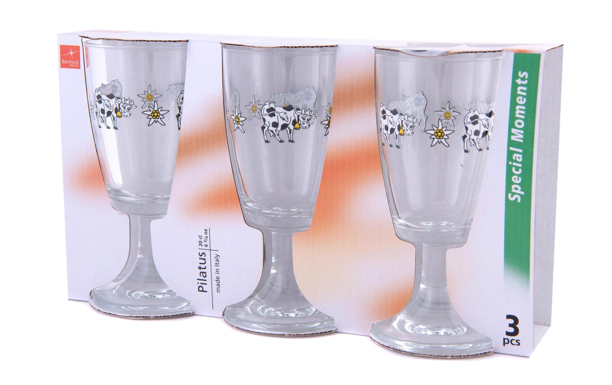 Bormioli Rocco Kaffeeglas Happy – 3er Set, 200 ml, H 14,0 cm, Glas, Transparent