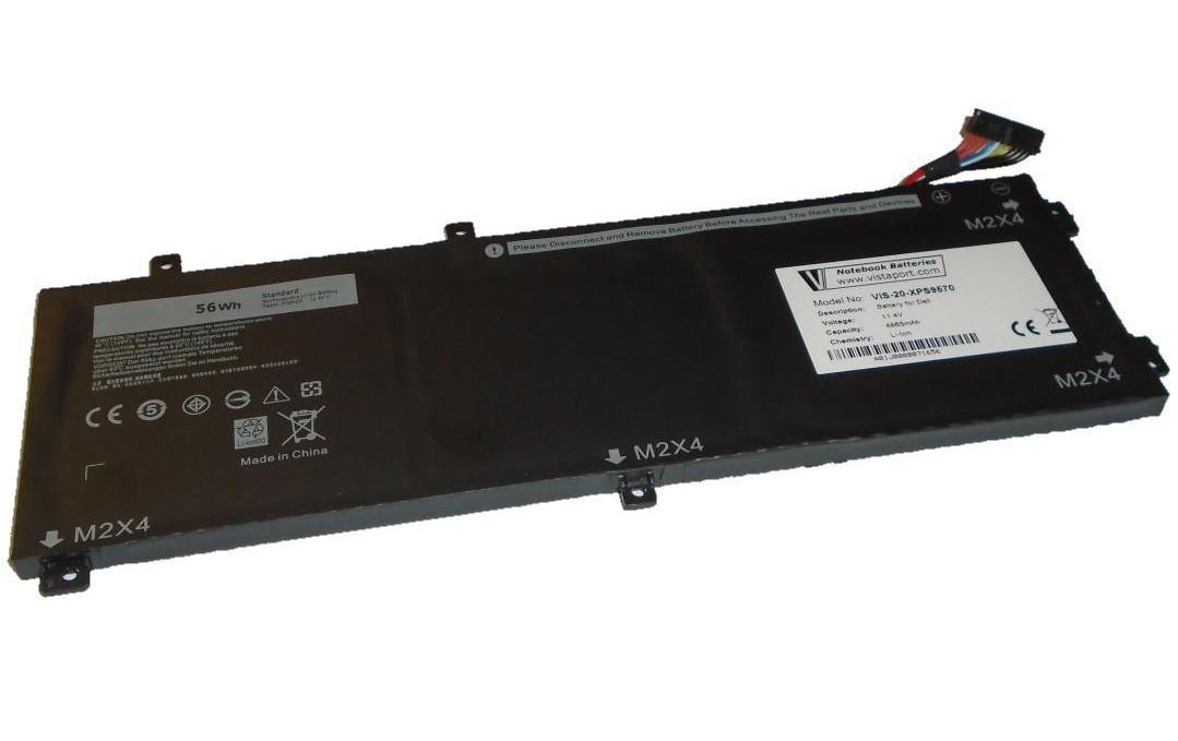 Vistaport Notebook-Akku – für Dell XPS 15 9560/9570, Precision 5520 – 54 Wh, 11,4 V (3 Zellen) – Schwarz
