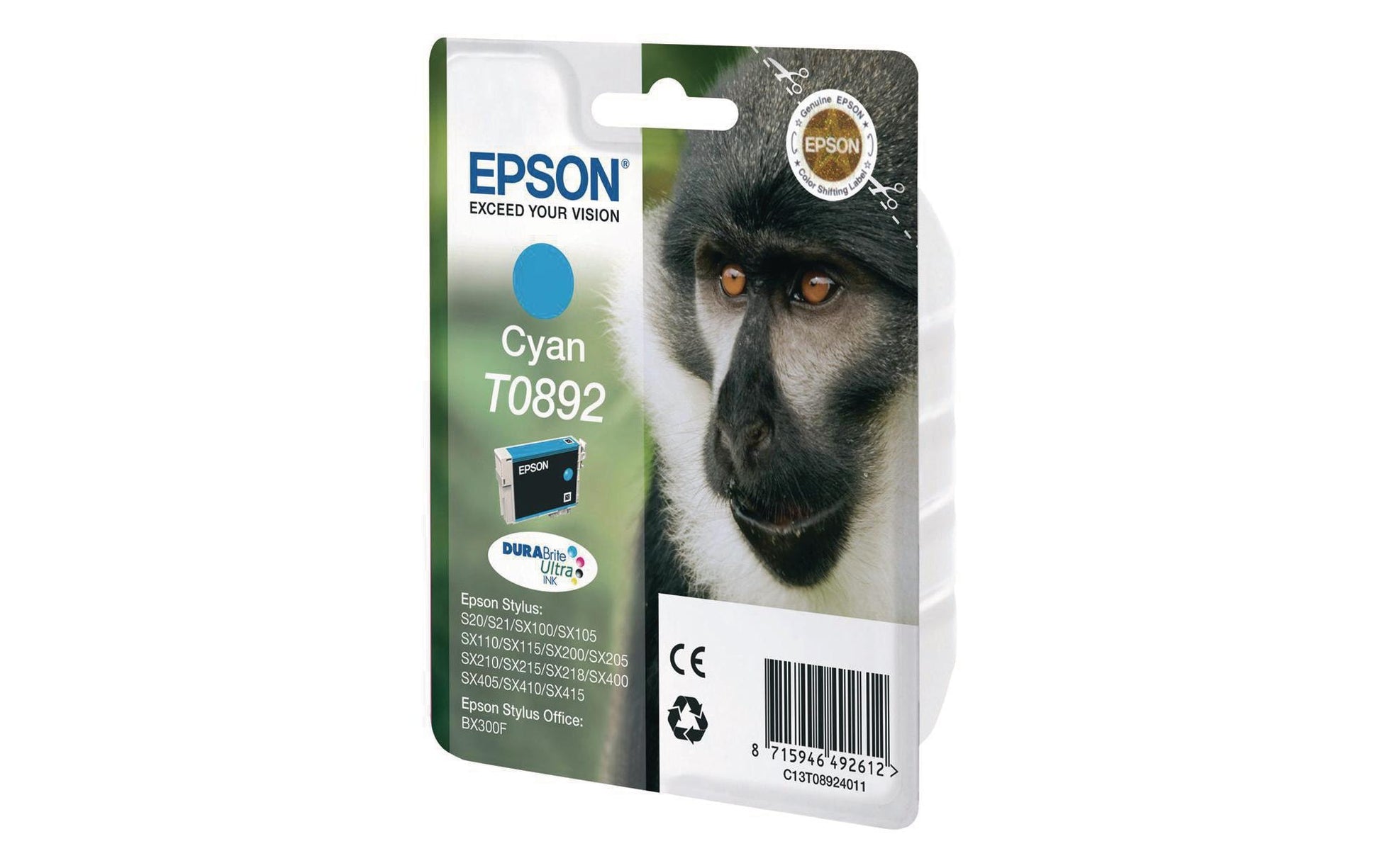Epson Tintenpatrone T0892, Cyan – für Epson