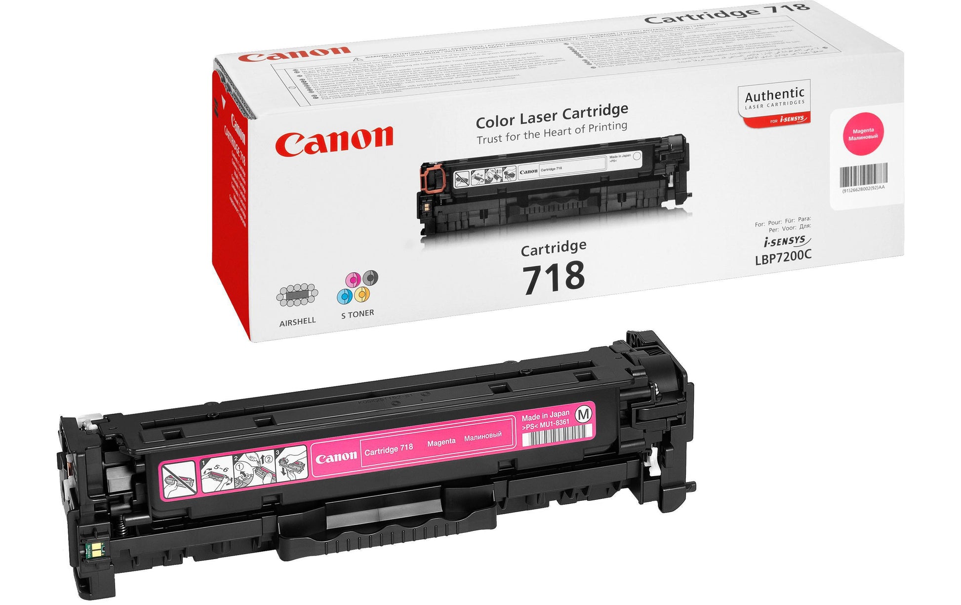Canon Toner CRG-718 – magenta, 2900 Seiten – für LBP-7200/MF-8350/LBP-8340 und andere