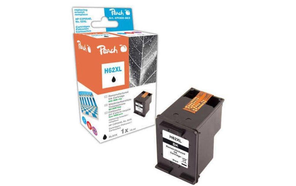 Peach 62XL Schwarz Tintenpatrone (Kompatibel) – 690 Seiten – für HP Envy 5540/5640/5660 … – C2P05E