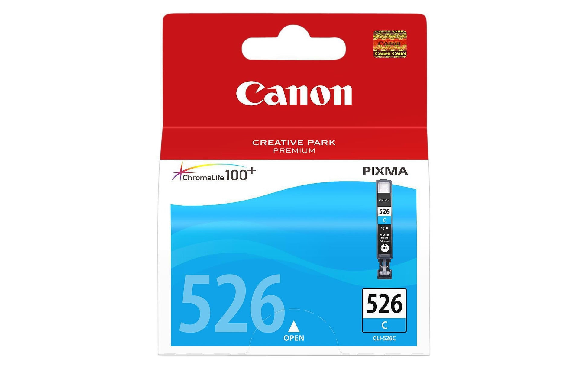 Canon Tintenpatrone CLI-526C, cyan, 530 Seiten – für Pixma-Modelle