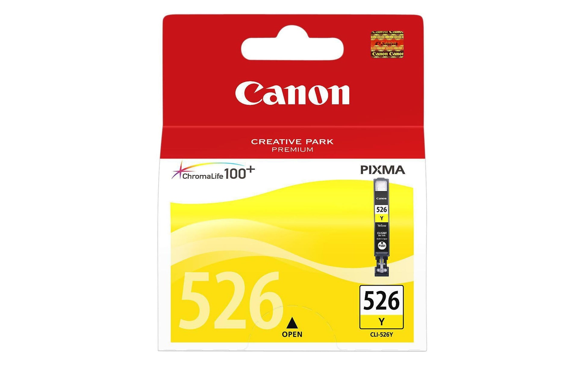 Canon Tintenpatrone CLI-526Y, Gelb – für Tintenstrahldrucker und Multifunktionsgeräte