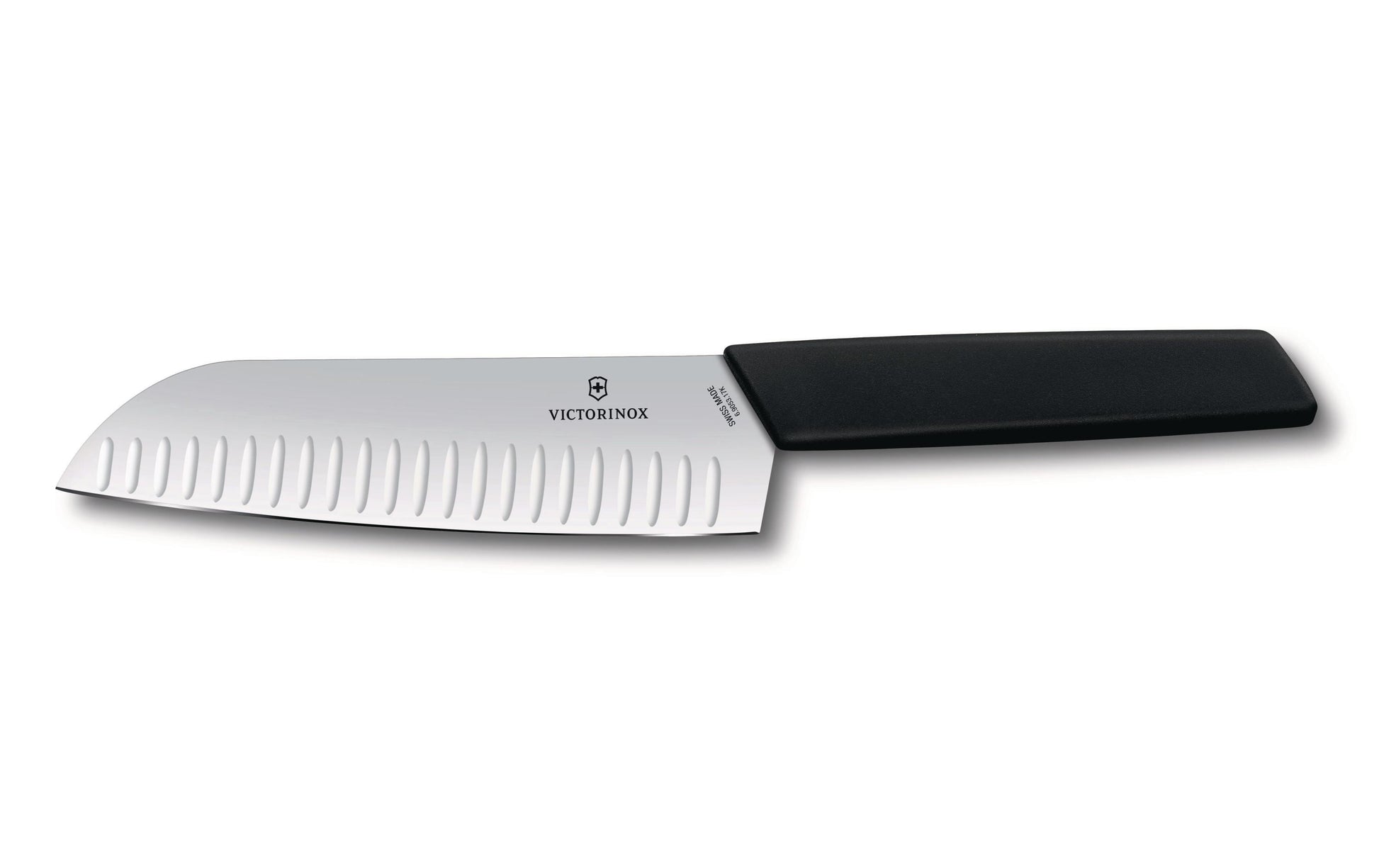Victorinox Santokumesser 17 cm, Edelstahl, Kunststoffgriff, Schwarz