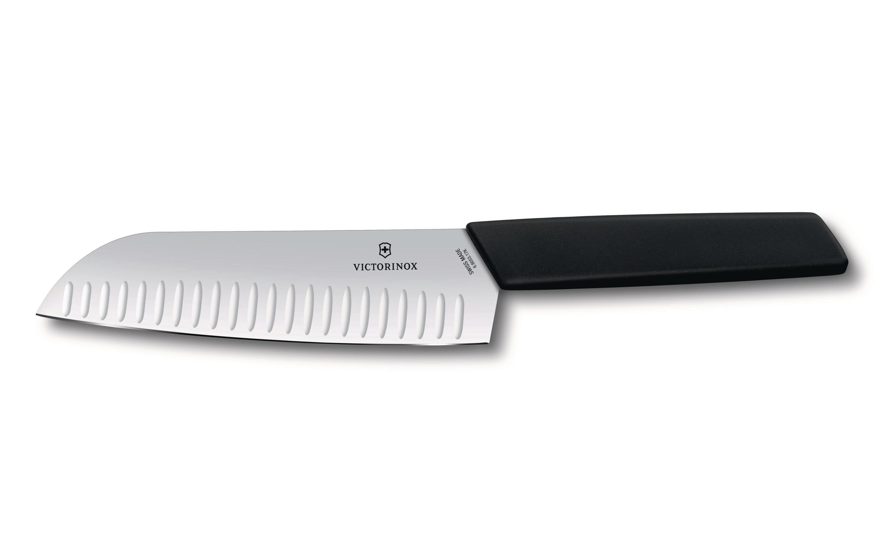 Victorinox Santokumesser 17 cm, Edelstahl, Kunststoffgriff, Schwarz