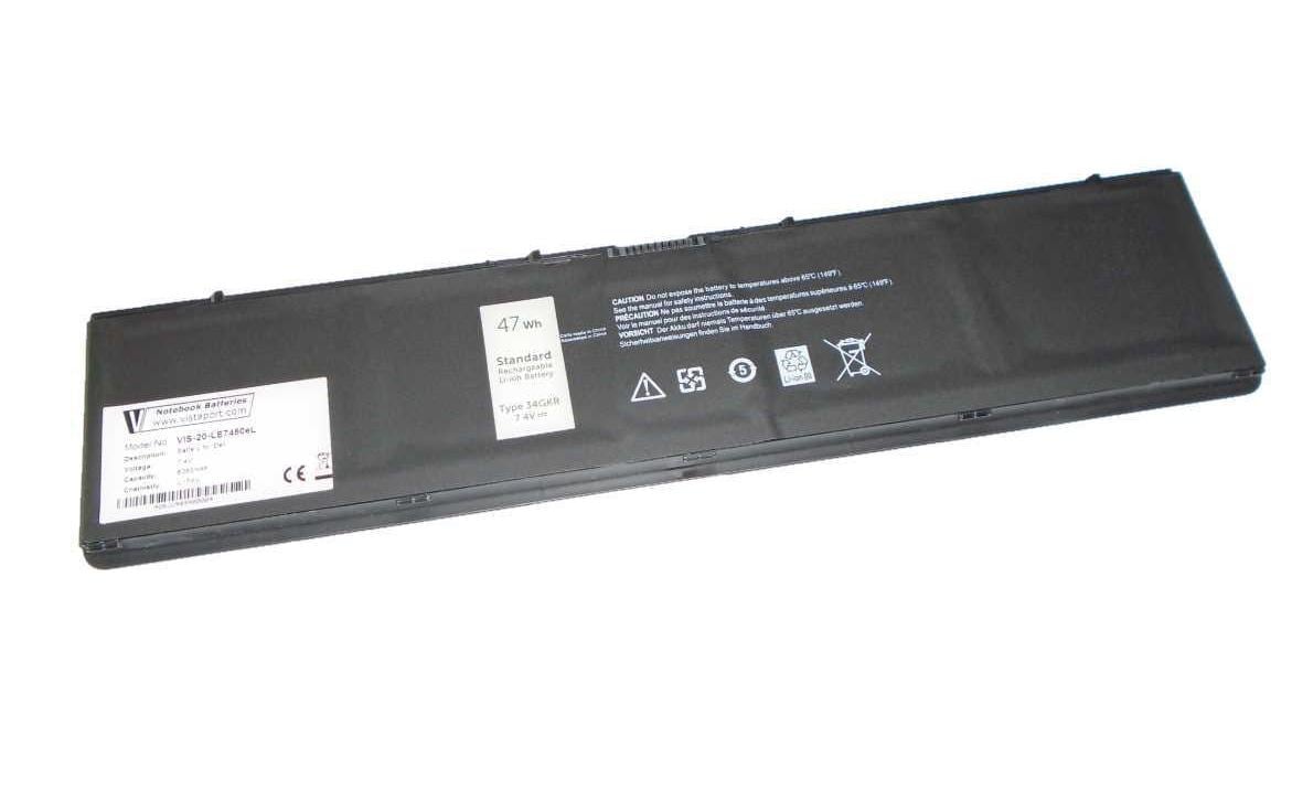 Vistaport Notebook-Akku – für Dell Latitude E7440/E7450 – 47 Wh, 7,4 V (4 Zellen) – Schwarz