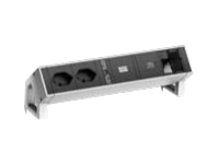 Bachmann DESK 2 – Tischsteckdosenleiste, 2× T13, 1× USB‑C 30W, 0,1 m, Stecker GST18