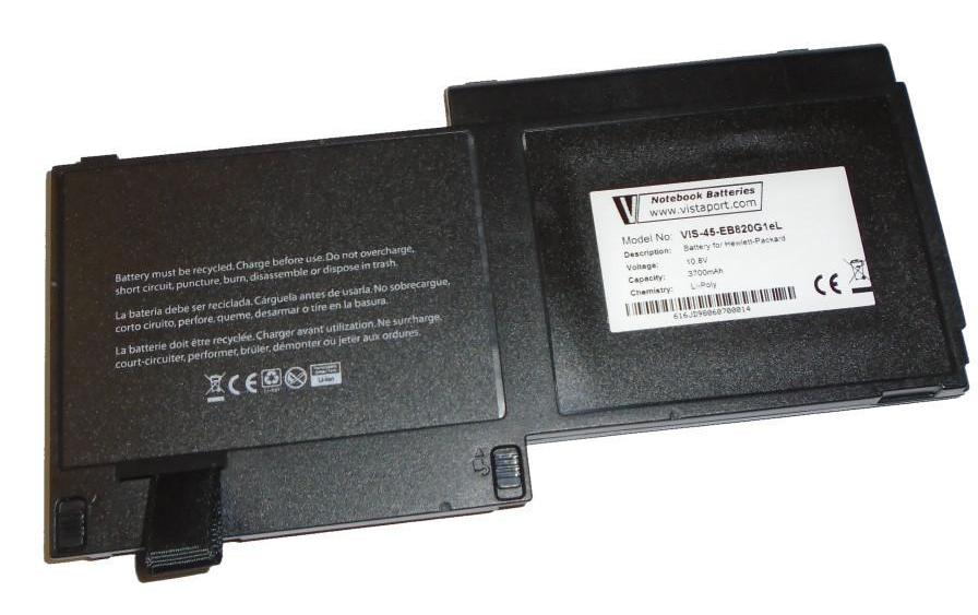 Vistaport Notebook-Akku – für HP EliteBook 720/725/820 (1.–2. Gen.) – 40 Wh, 10,8 V – Schwarz