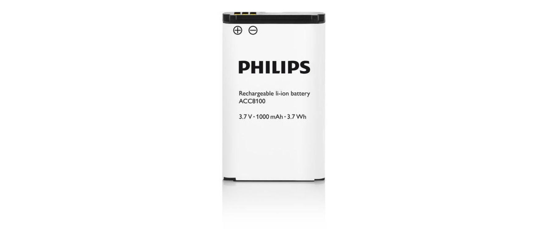 Philips ACC8100 – Li-Ion Akku 3,7 V, 1000 mAh – für PocketMemo DPM8000/DPM7000/DPM6000