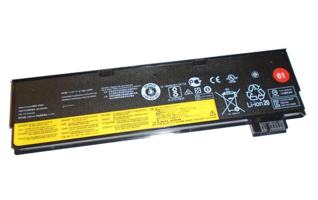 Vistaport Notebook-Akku – für Lenovo ThinkPad T470/T480/T570/T580 – 24 Wh, 11,4 V – Schwarz