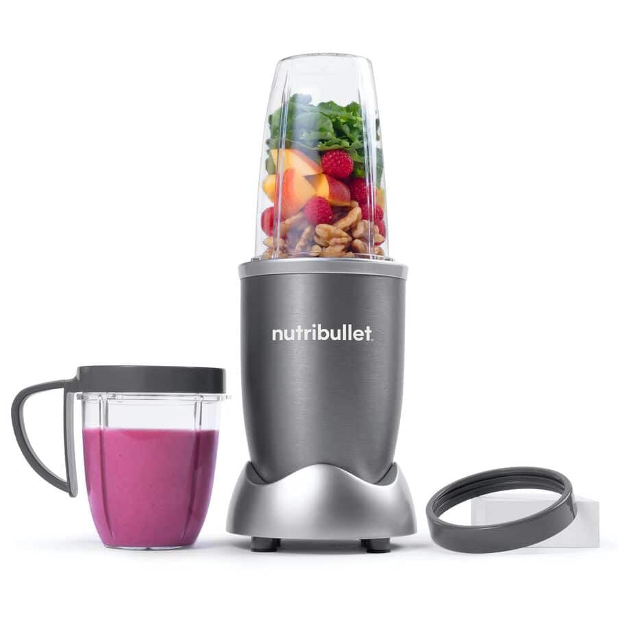 NutriBullet Smoothie-Mixer Original NB606DG – 525 ml, 600 W, spülmaschinenfest – dunkelgrau