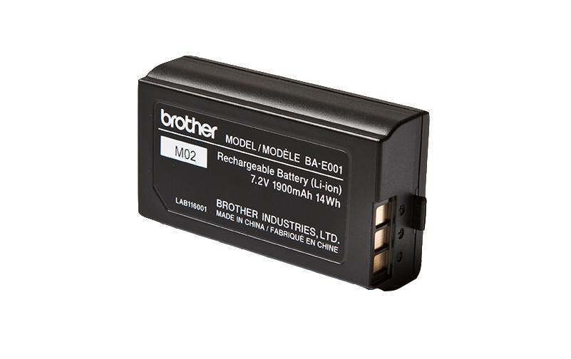 Brother Akkubasis BA-E001, 7,2 V – für P-touch E300VP, H300, H500 und andere, schwarz, Kunststoff