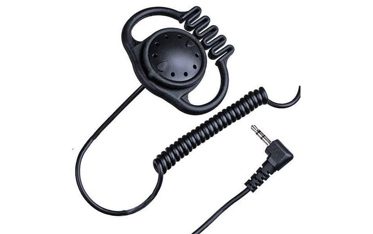 Albrecht OH-2B In-Ear Headset – Kabel 2,5 mm Winkelstecker, für Kenwood G10, G11, G14 u. a., Schwarz