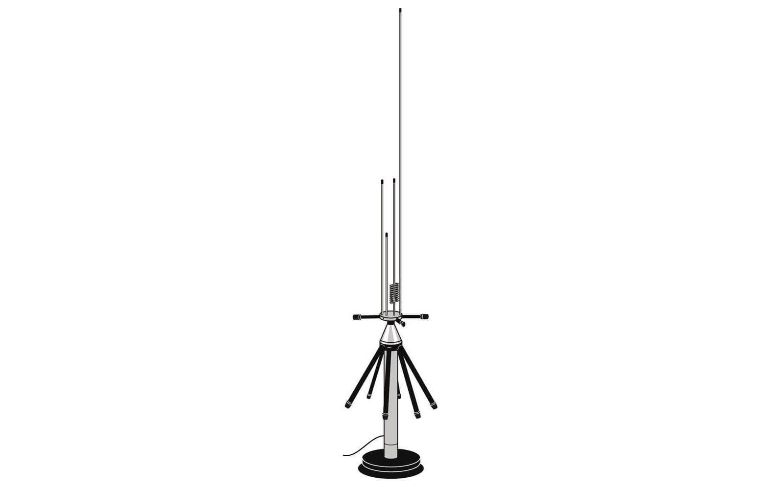 Albrecht AE Desktop 1300 – Desktop-Scannerantenne, 4 m Kabel, Antennenzubehör