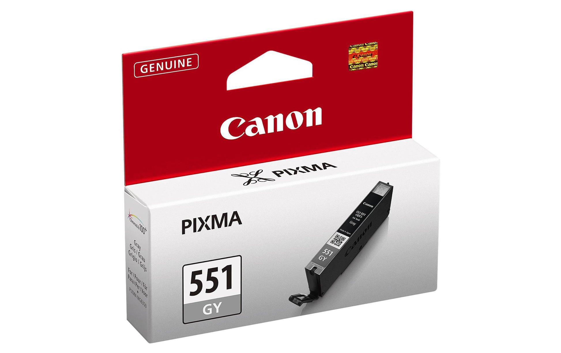 Canon Tintenpatrone CLI-551GY, Grau – für Tintenstrahldrucker und Multifunktionsgeräte