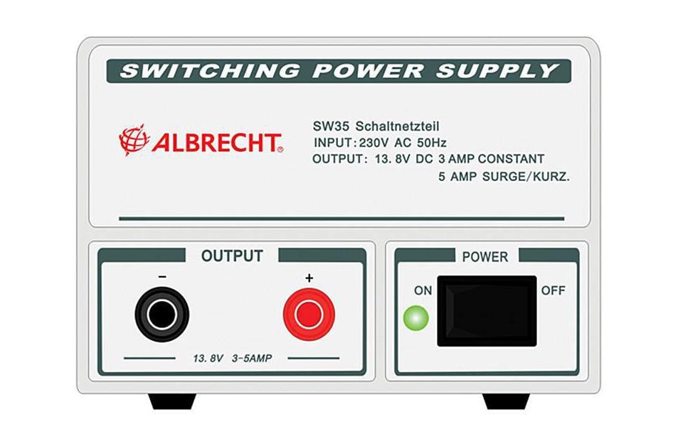 Albrecht SW 35 Schaltnetzteil 13,8 V DC 3–5 A – für Radio – weiss