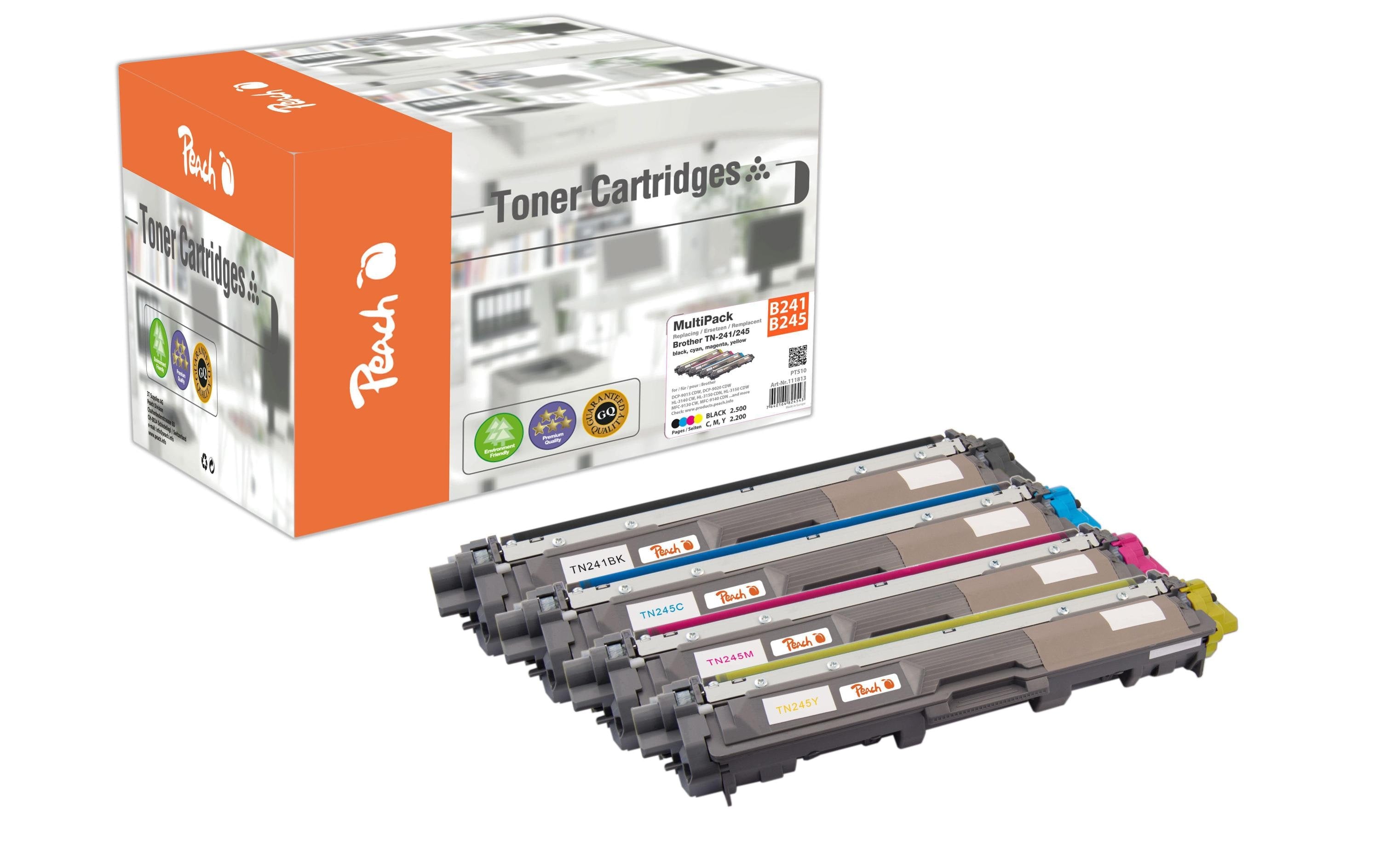 Peach TN-245 Toner Multipack