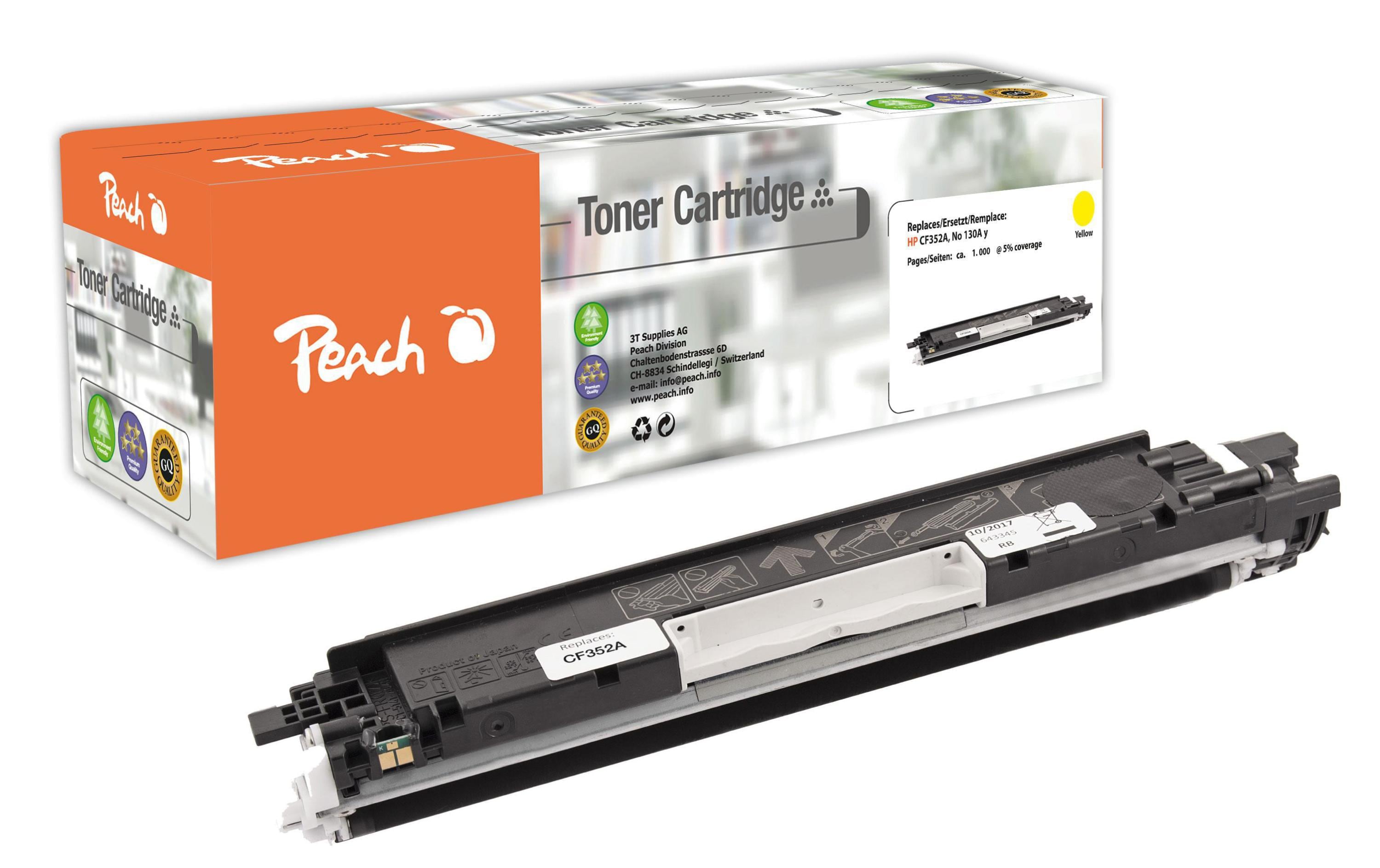 Peach 130A (CF352A) Gelber Toner – Kompatibel – 1'000 Seiten – für HP Color LaserJet Pro MFP M170/M176n/M177fw