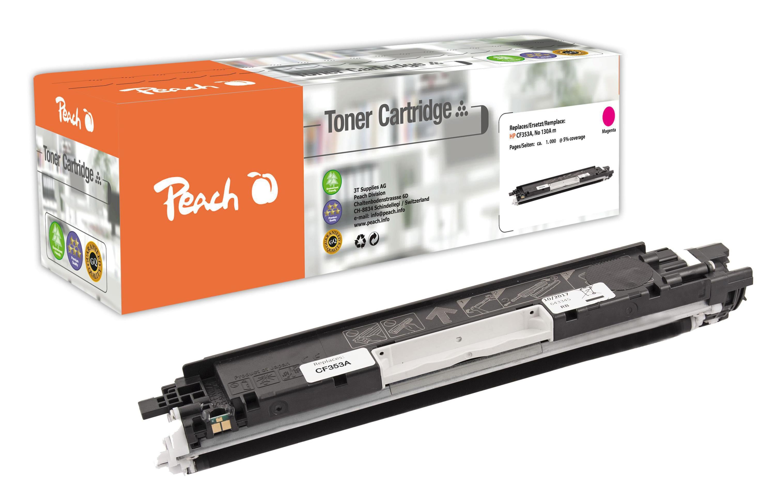 Peach 130A (CF353A) Magenta Toner – Kompatibel – 1'000 Seiten – für HP Color LaserJet Pro MFP M170/M176n/M177f