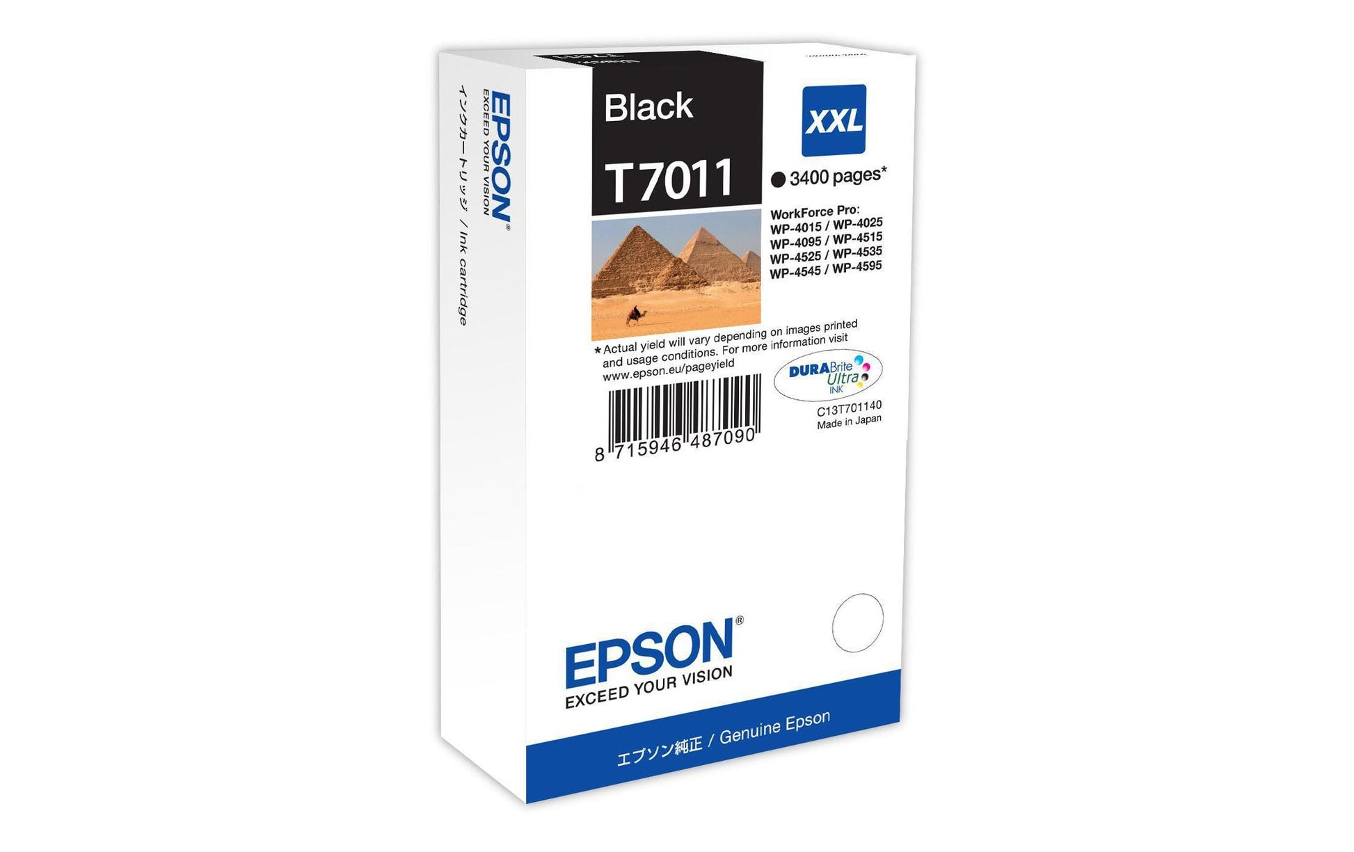 Epson Tintenpatrone T7011, Schwarz, 3'400 Seiten