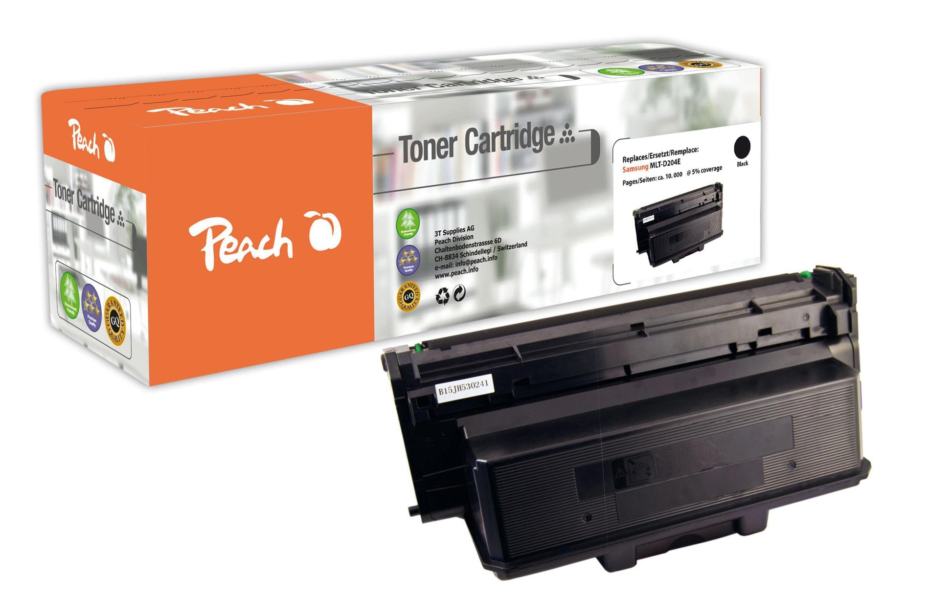 Peach MLT-D204E Schwarz Toner – Kompatibel – 10'000 Seiten – für Samsung ProXpress M 3825 und andere