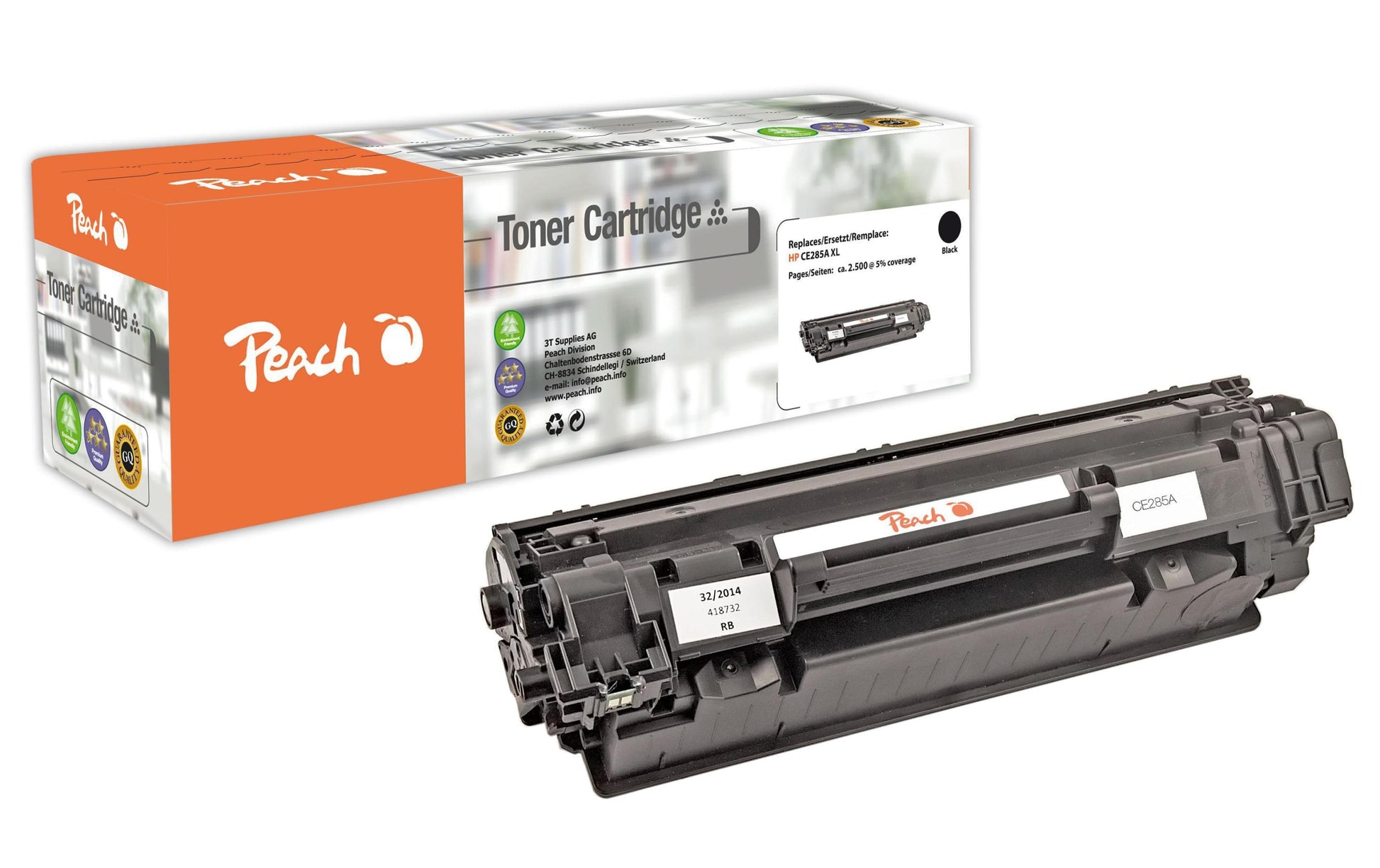 Peach Toner CE285A – schwarz, 2500 Seiten – für HP LaserJet Pro M1132 MFP, M1136 MFP, M1212nf MFP und andere