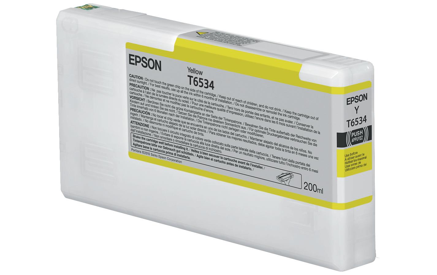 Epson Tintenpatrone T6534, Gelb – für Inkjet- und Multifunktionsgeräte