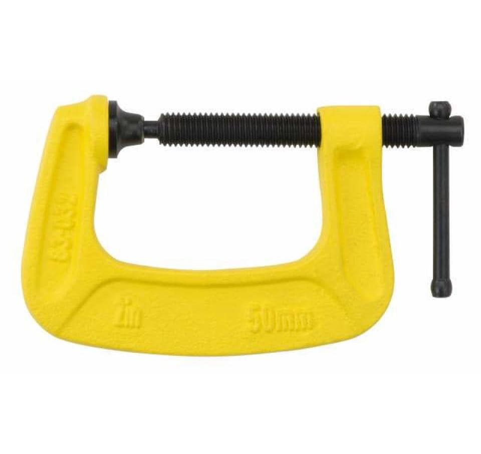 Stanley Maxsteel C-Zwinge – Spannweite 75 mm, Schliesskraft 680 kg, Backenhöhe 57 mm, mit T-Griff