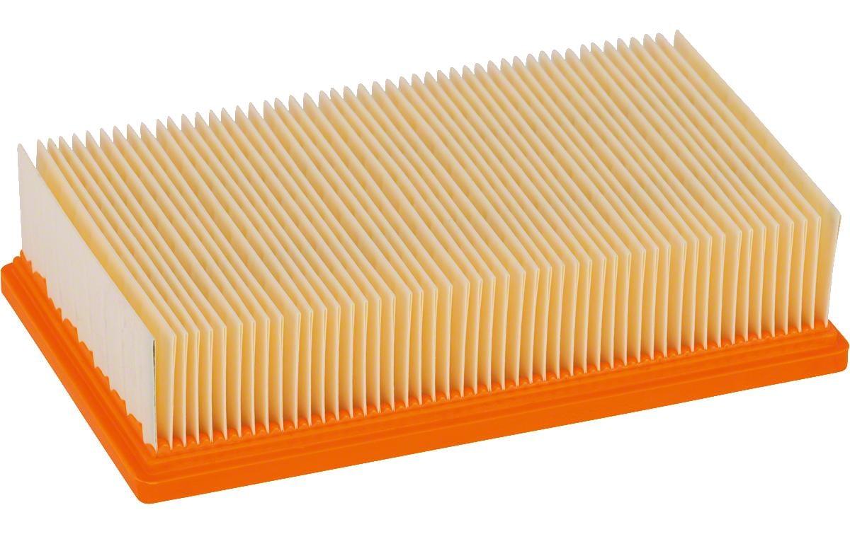 Bosch Flachfaltenfilter – 24 × 14 × 5,6 cm, für GAS 35 L AFC, GAS 35 L SFC+, GAS 35 M AFC u. a., Beige/Orange