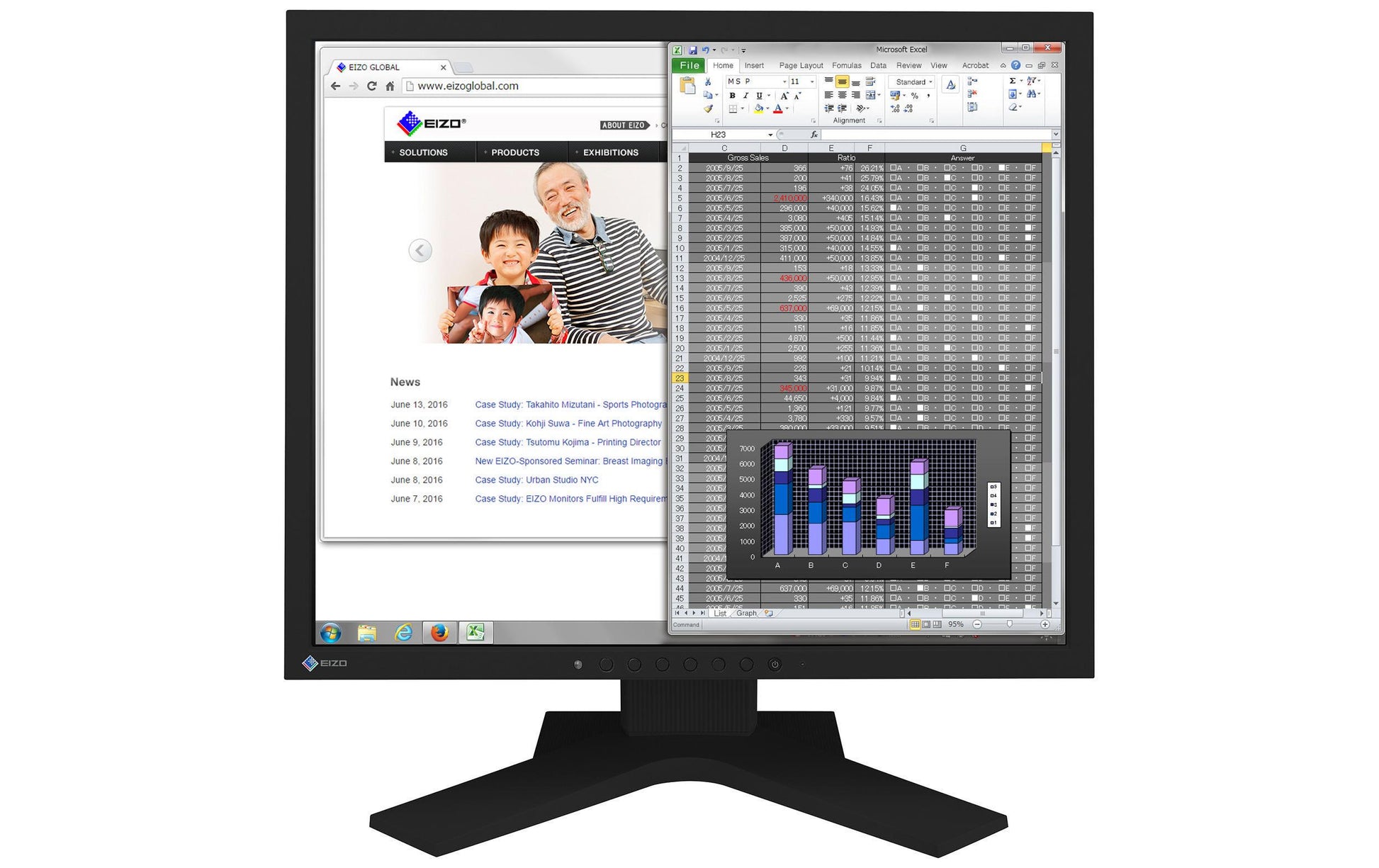 EIZO S1934H Swiss Edition – Monitor, 19", 250 cd/m², Höhenverstellbar, Lautsprecher, VESA 100 × 100, Schwarz