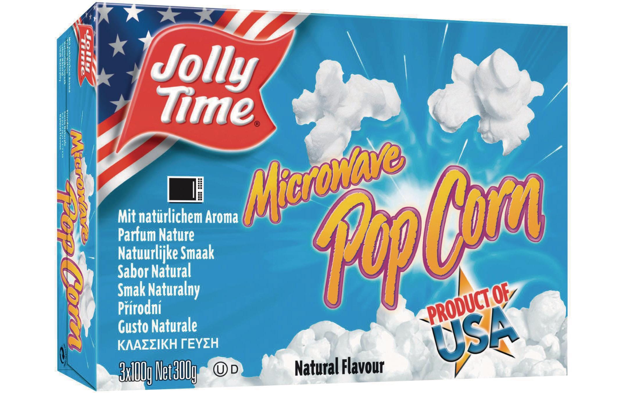 Jolly Time Popcorn Nature, Mikrowelle – 300 g