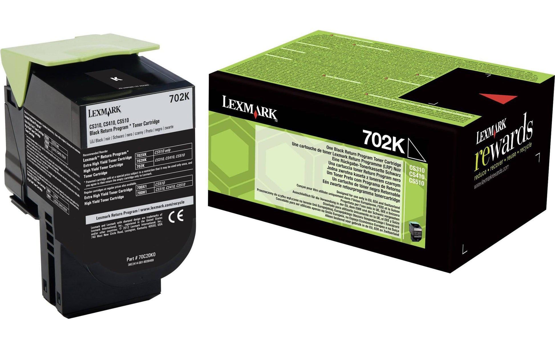 Lexmark Toner 70C20K0 – schwarz, 1000 Seiten – für Lexmark CS310, CS510