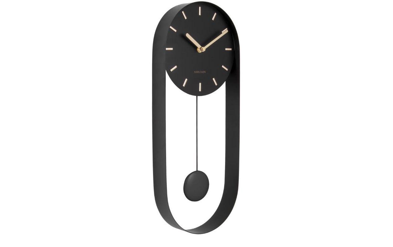 Karlsson Pendulum Charm Schwarz – Quarzuhr