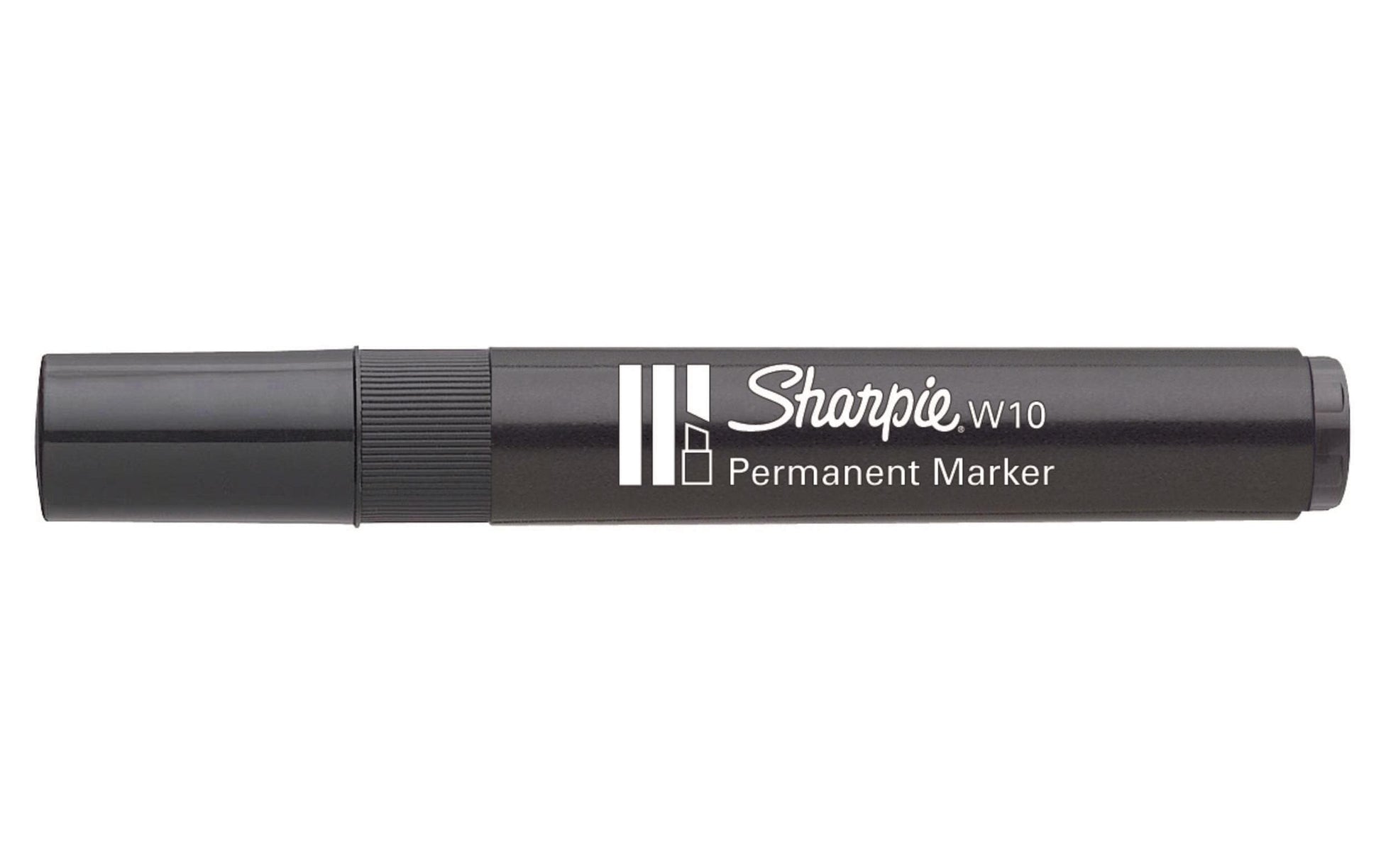 Sharpie W10 Permanentmarker – Keilspitze 1,5–3,5 mm – Schwarz – Für Stein
