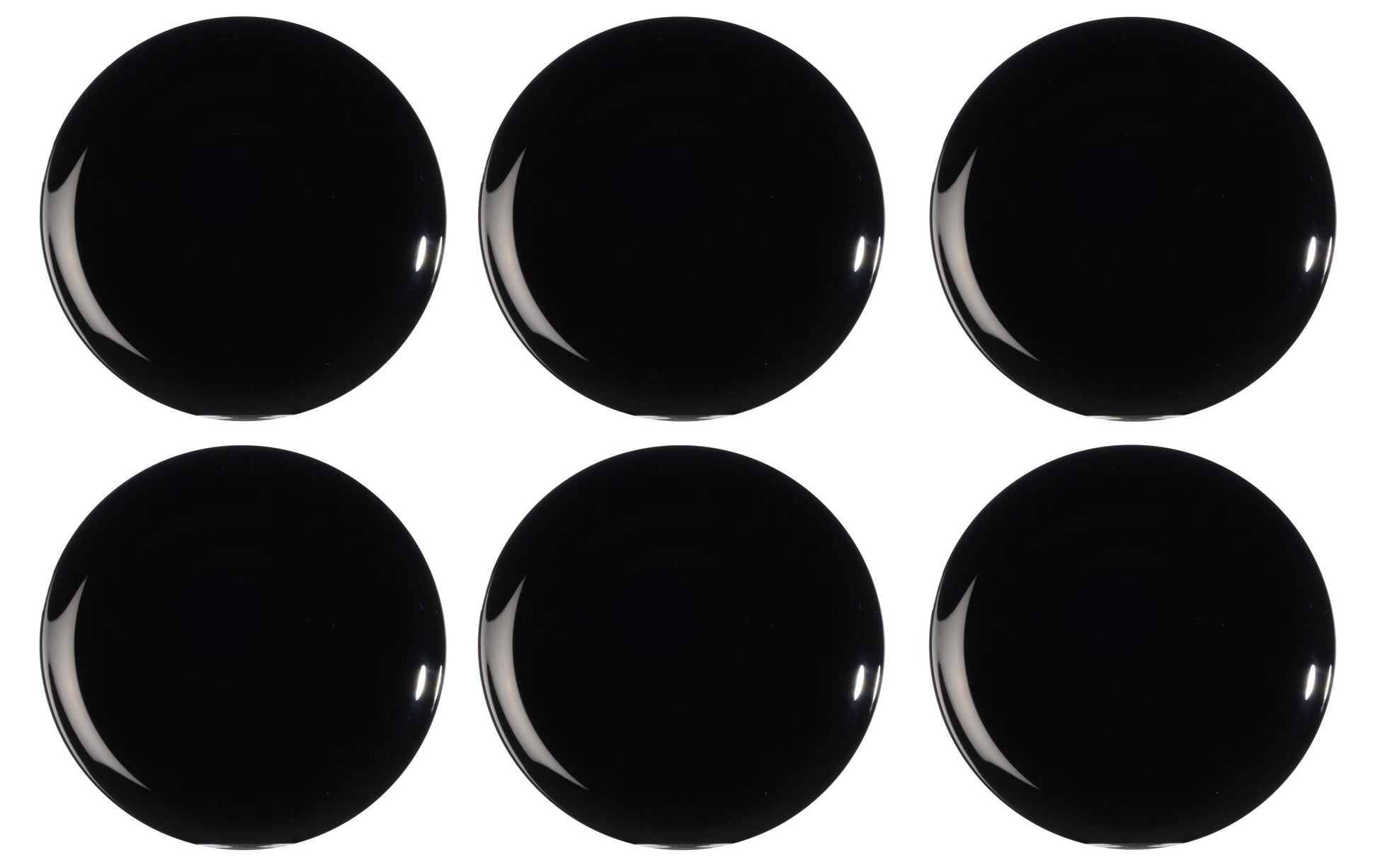 Arcoroc Speiseteller Evolution – 6er Set, Ø 25 cm, Glas, Schwarz, spülmaschinenfest