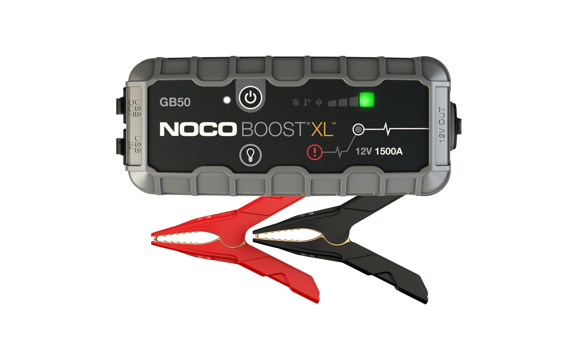 NOCO Genius GB50 Starterbooster 3'150 mAh – 1'500 A Startstrom, 1× USB, IP65, Schwarz