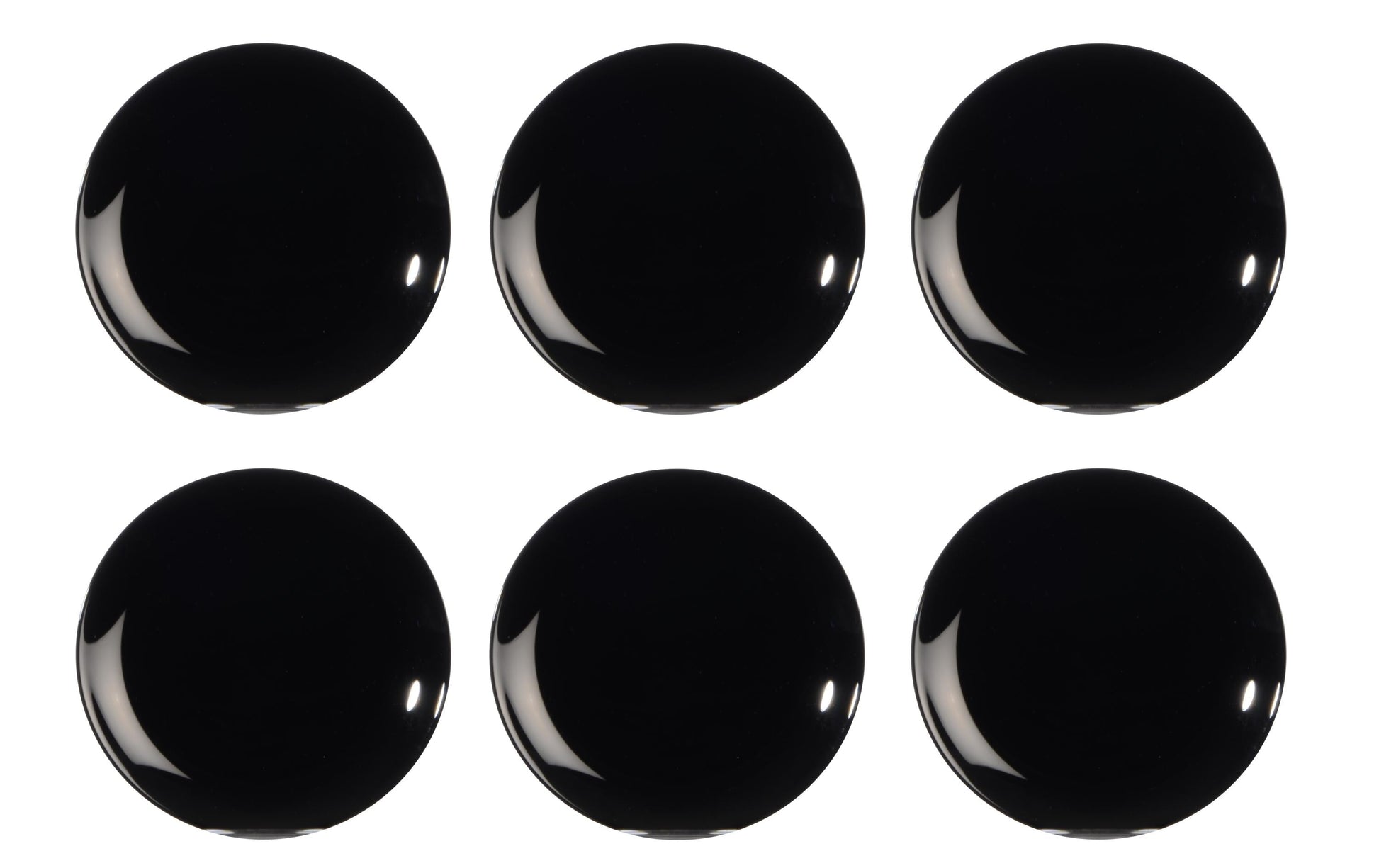 Arcoroc Dessertteller Evolution – 6er Set, Ø 19,0 cm, H 1,5 cm, Glas, Schwarz, spülmaschinenfest