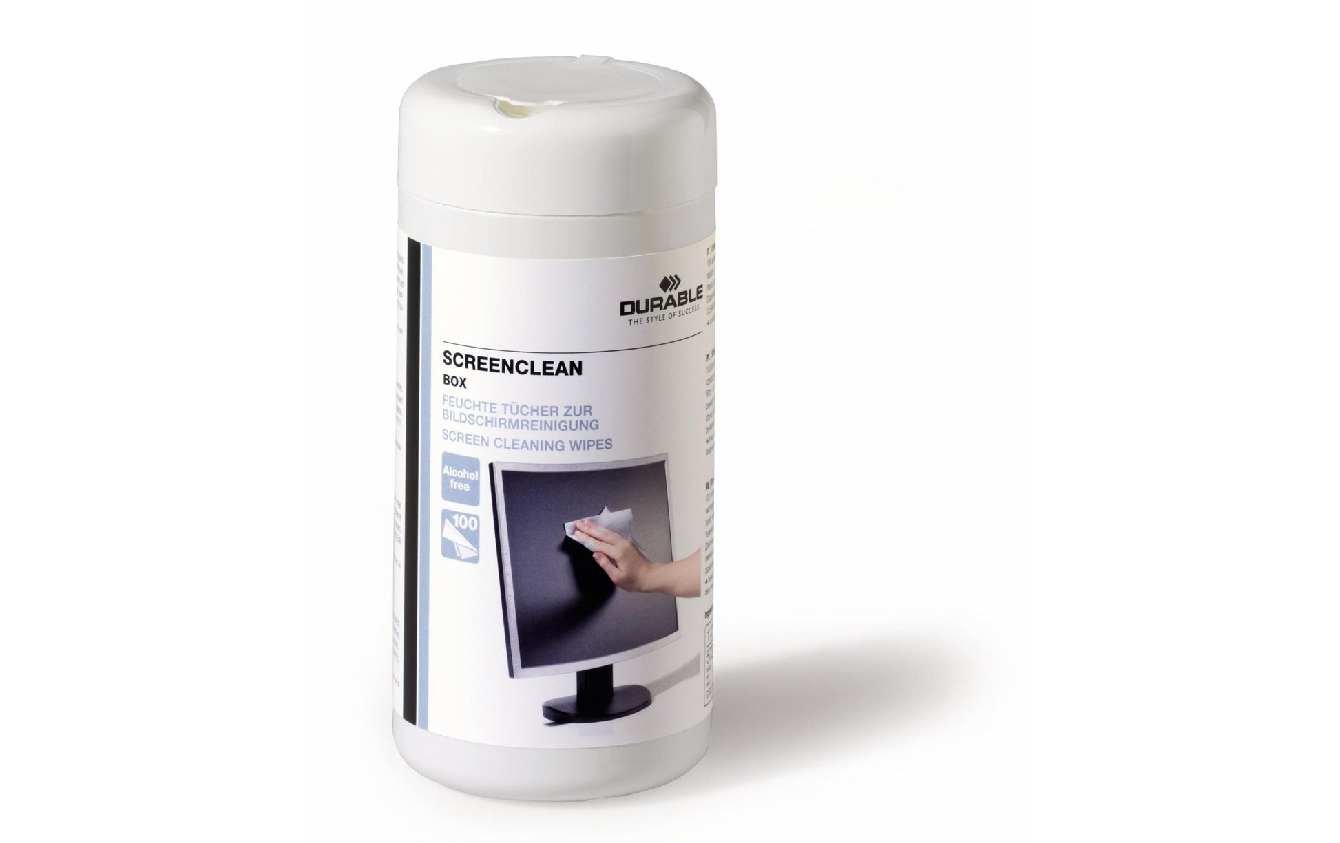 Durable Reinigungstücher, alkoholfrei, streifenfrei – für Bildschirme, 100 Stk., eco:smart, eco:plus