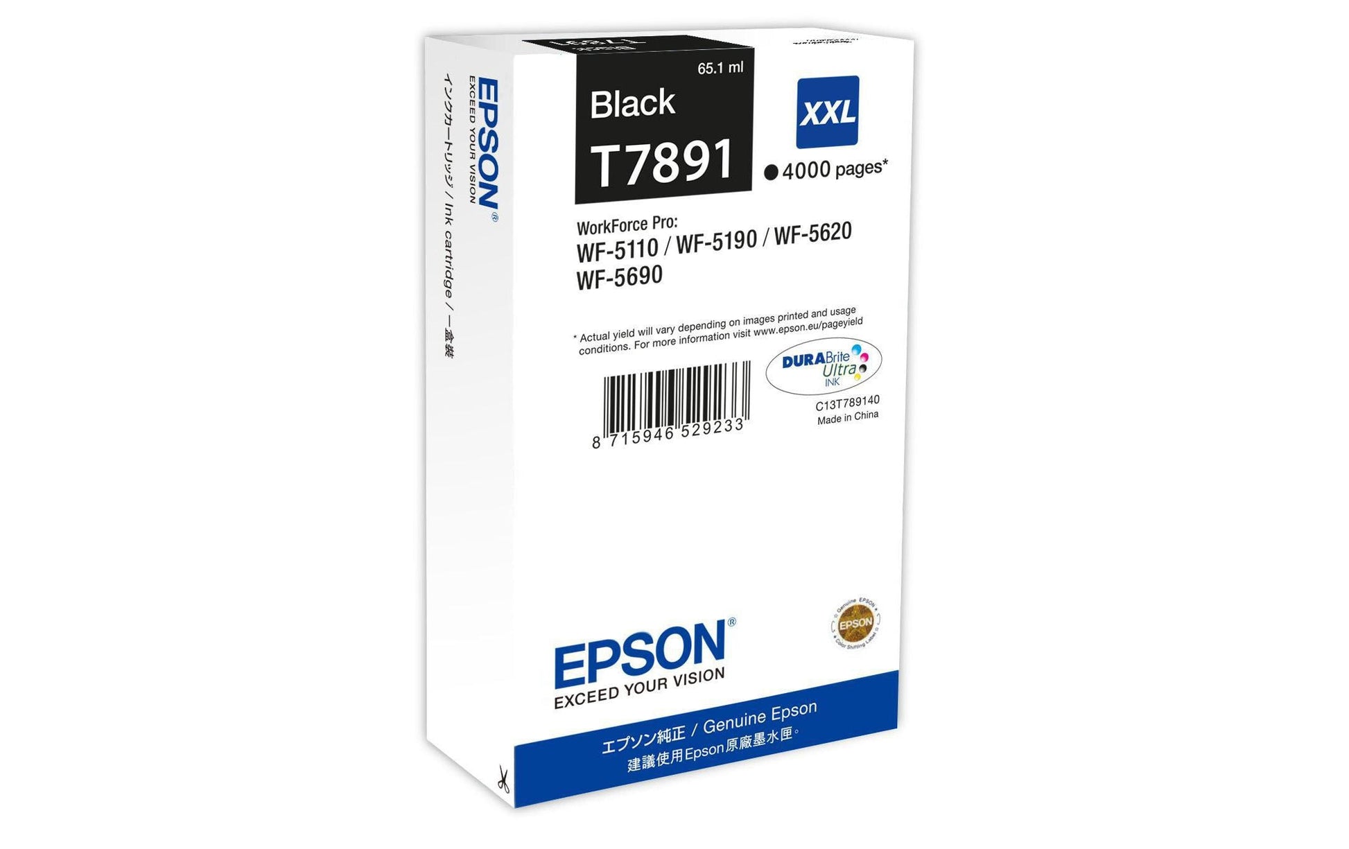 Epson Tintenpatrone T7891, Schwarz, 4'000 Seiten