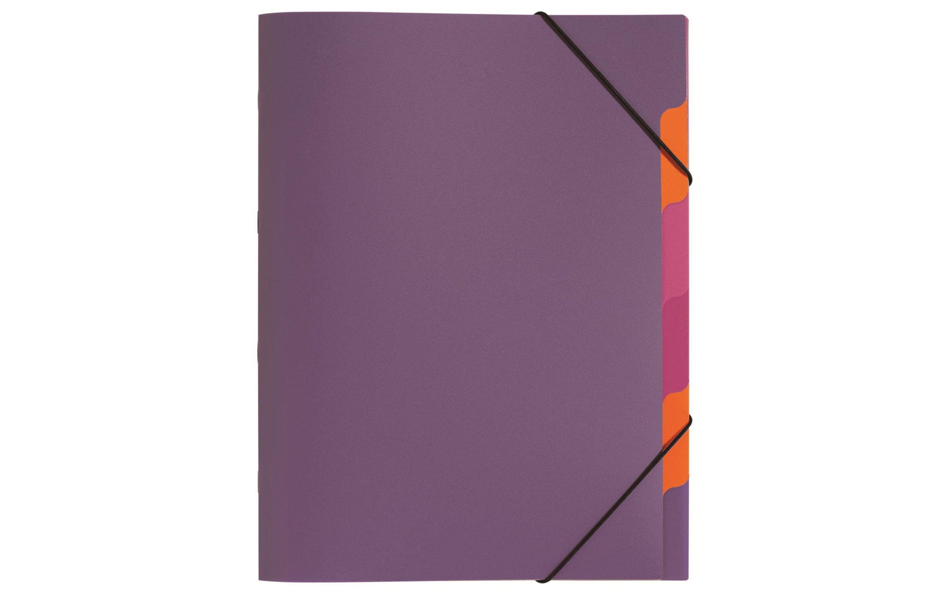 Pagna Fächermappe A4 – 5 Fächer, Gummiband, Polypropylen (PP), Violett