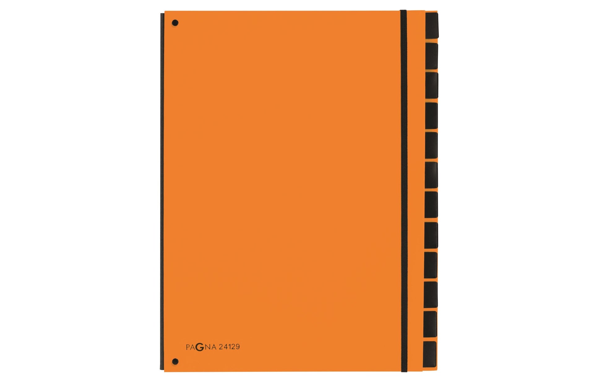 Pagna Fächermappe A4 – 12 Fächer, Gummiband, Karton, orange