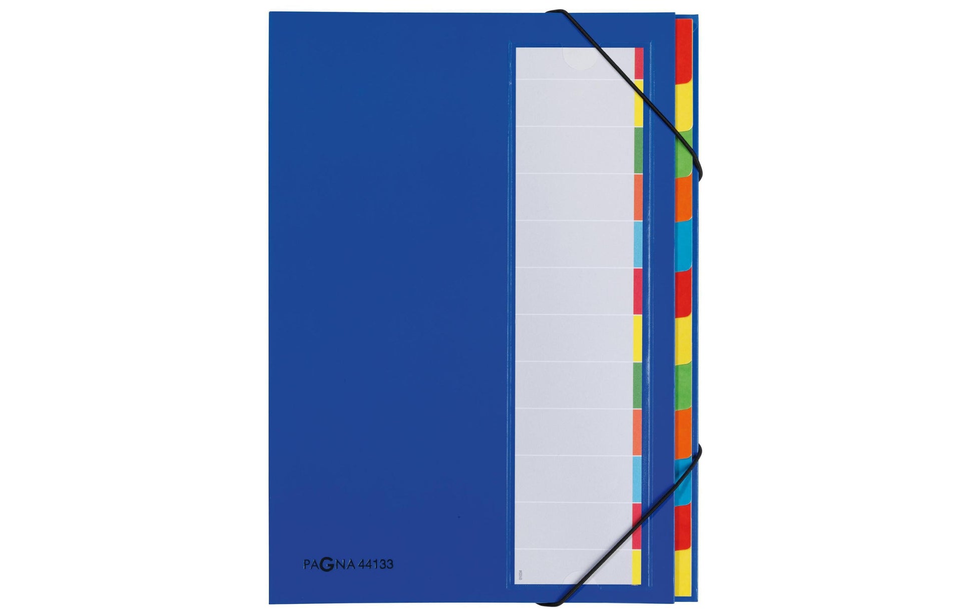 Pagna Fächermappe A4 – 12 Fächer, Gummiband, Karton, Blau