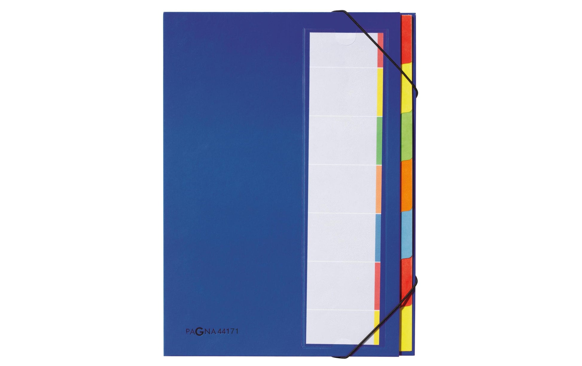 Pagna Fächermappe Deskorganizer Premium A4 – 7 Fächer, Gummiband, Karton, Blau