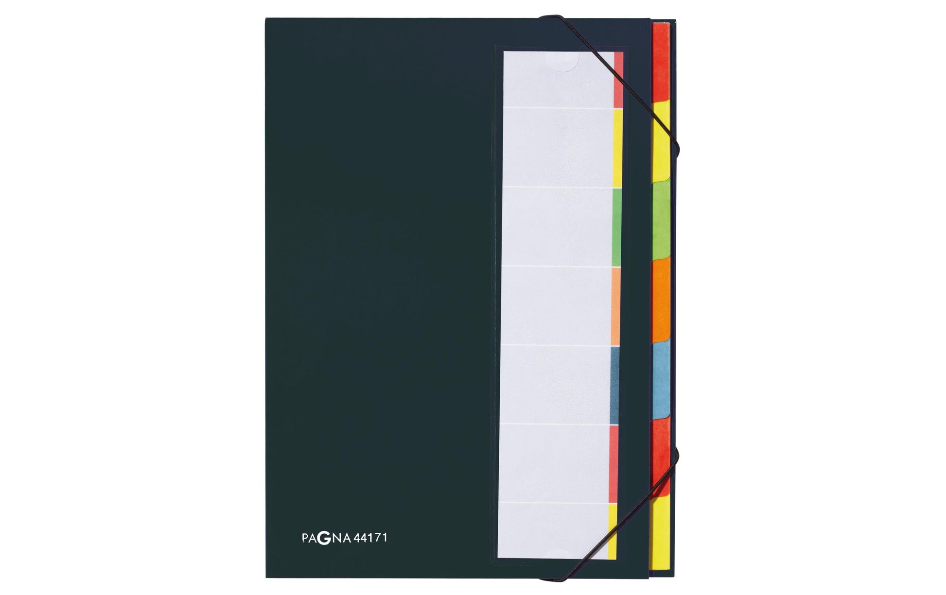 Pagna Fächermappe A4 – 7 Fächer, Gummiband, Karton, Schwarz