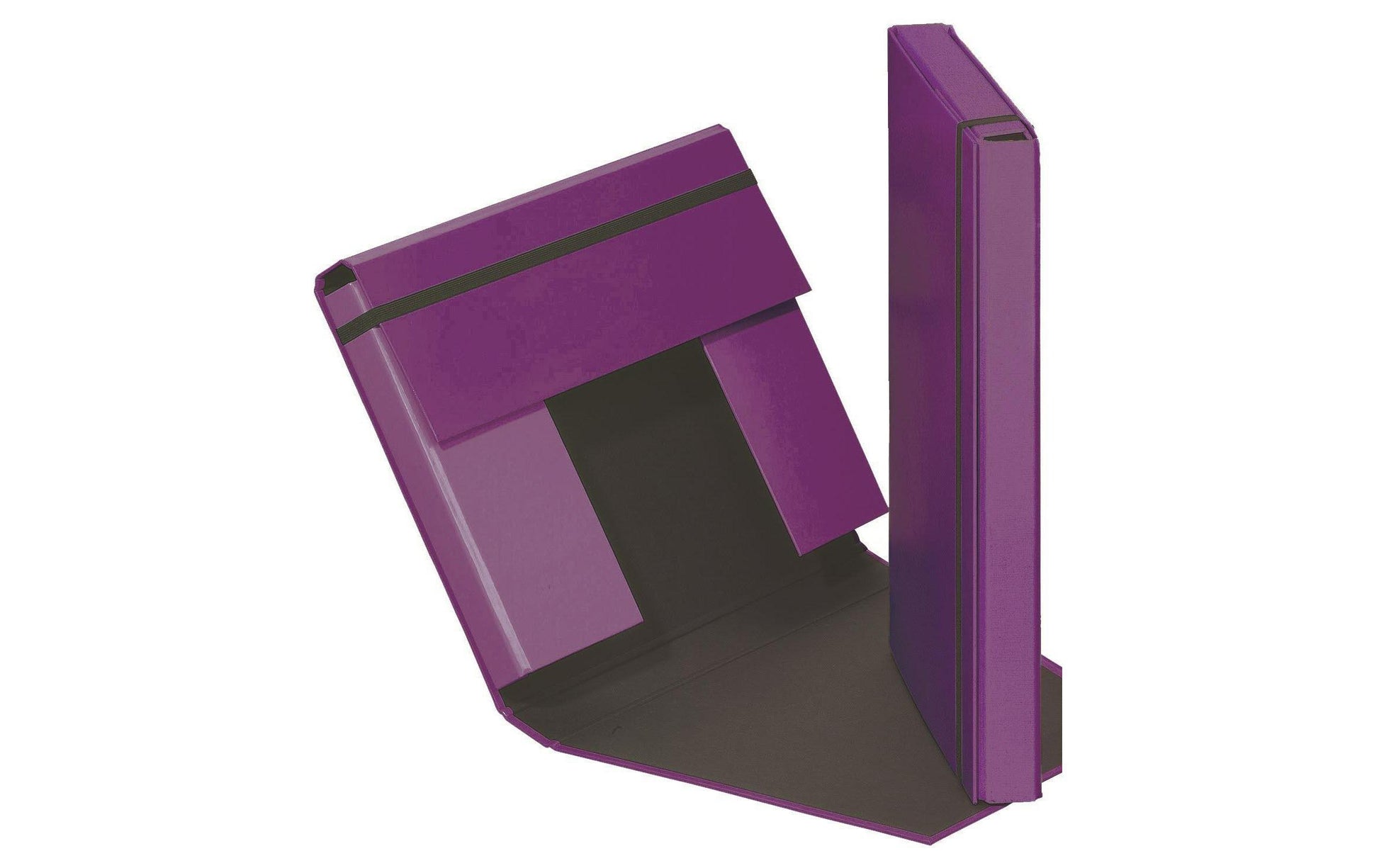 Pagna Trend A4 Heftbox – 3 Klappen, Gummiband, Karton, Violett