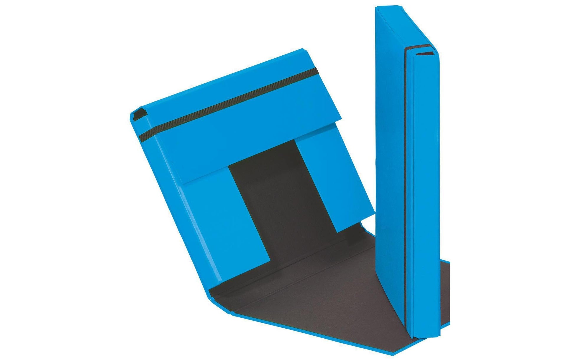 Pagna Trend A4 Heftbox – Gummiband, Karton, Blau, 3 Klappen, Füllhöhe 40 mm