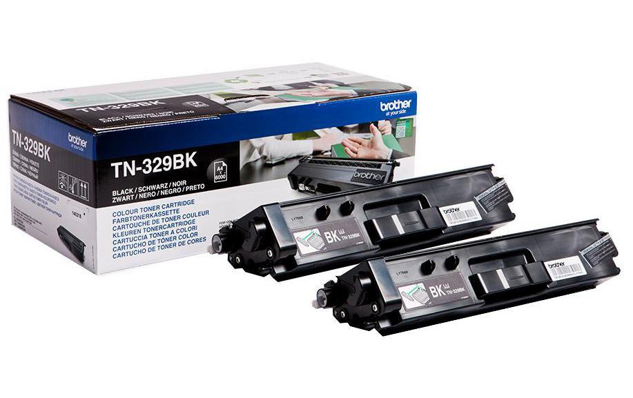 Brother Toner-Multipack TN-329BKTWIN – Schwarz – für Brother HL-L8350CDW/L8450CDW/L8850CDW