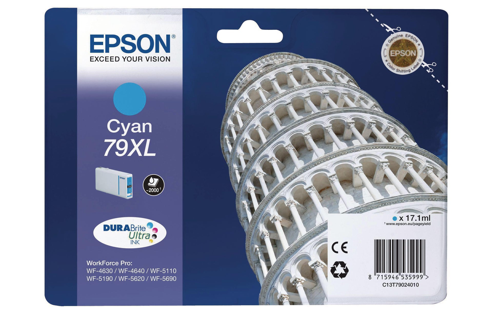 Epson Tintenpatrone 79XL, cyan